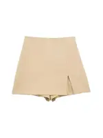 Women's Front Slit Shorts Skirts With Side Zipper, High Waist, Female Skort, Chic Fashion - Image 2