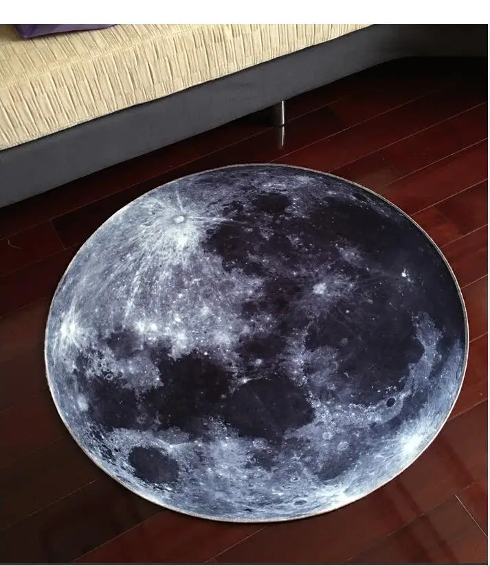 

3D земля Луна круглый коврик alfombras dormitorio ковер гостиная Deurmat Dier коврики вращающийся стул коврик