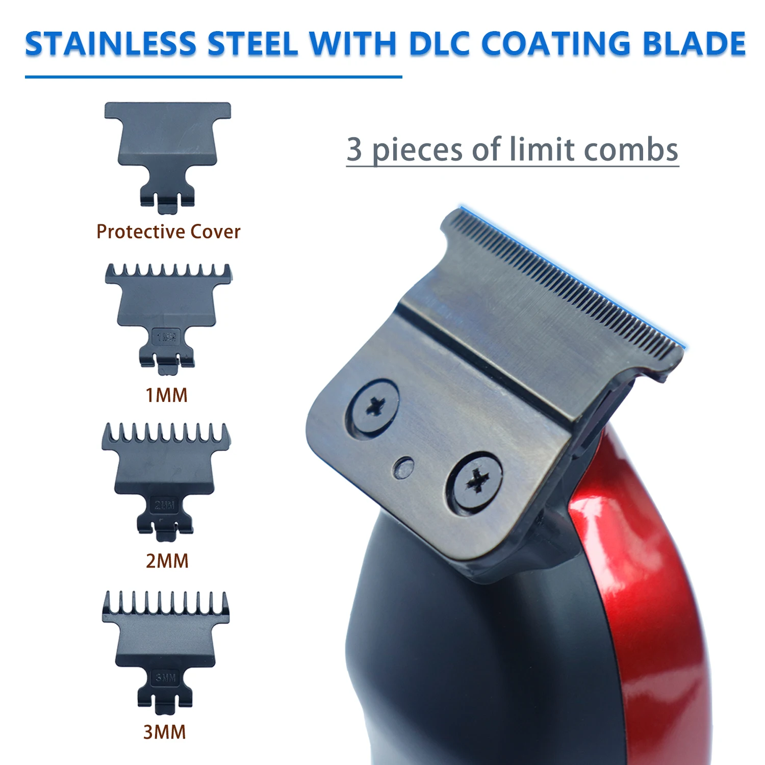 Hair Clipper Trimmer Professional Men's Electric with DLC Coating Blade for Styling HC231S