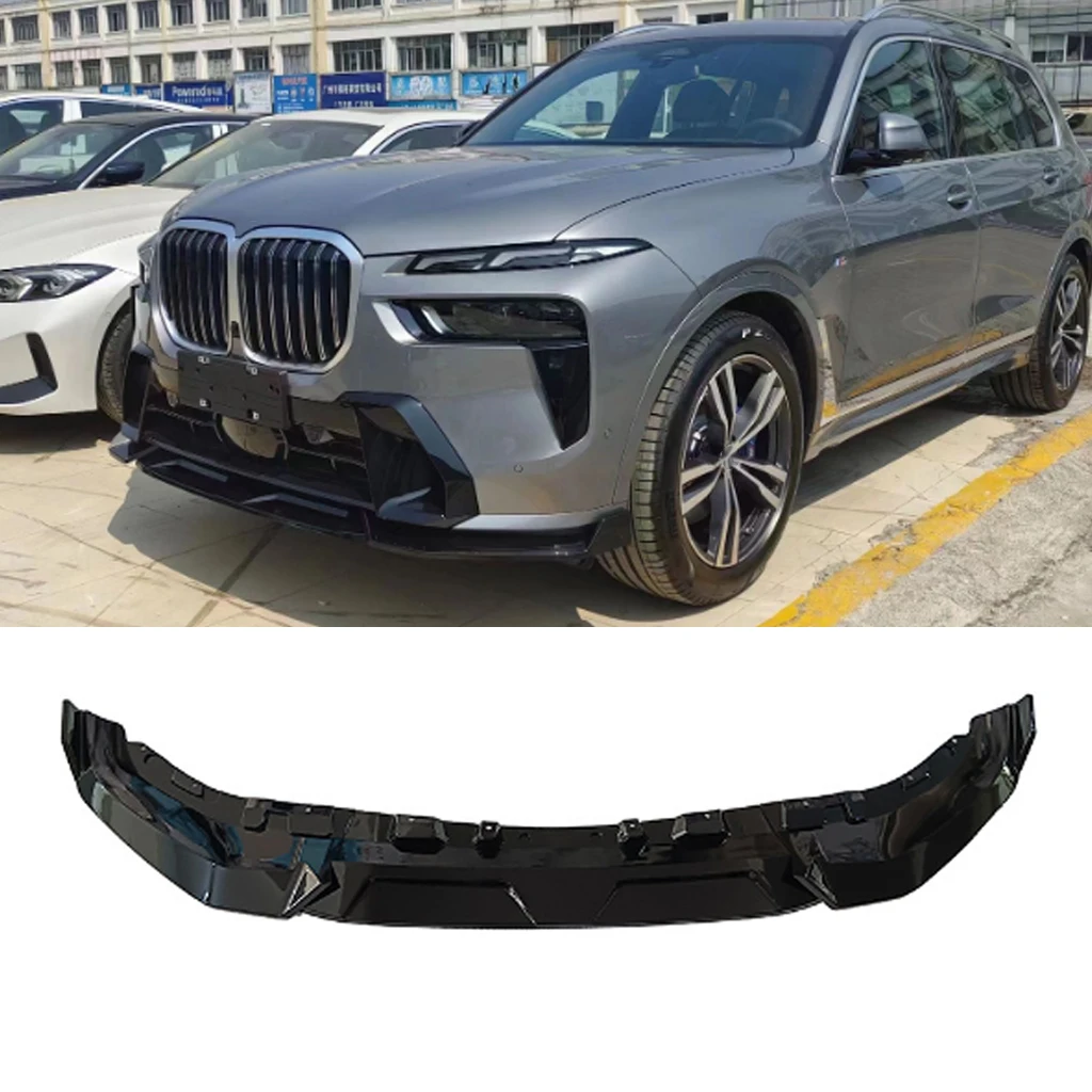 

Gloss Black Front Bumper Lip Spoiler Diffuser Splitters Body Kit Aprons Cover Guard Trim For BMW G07 X7 LCI 2023+