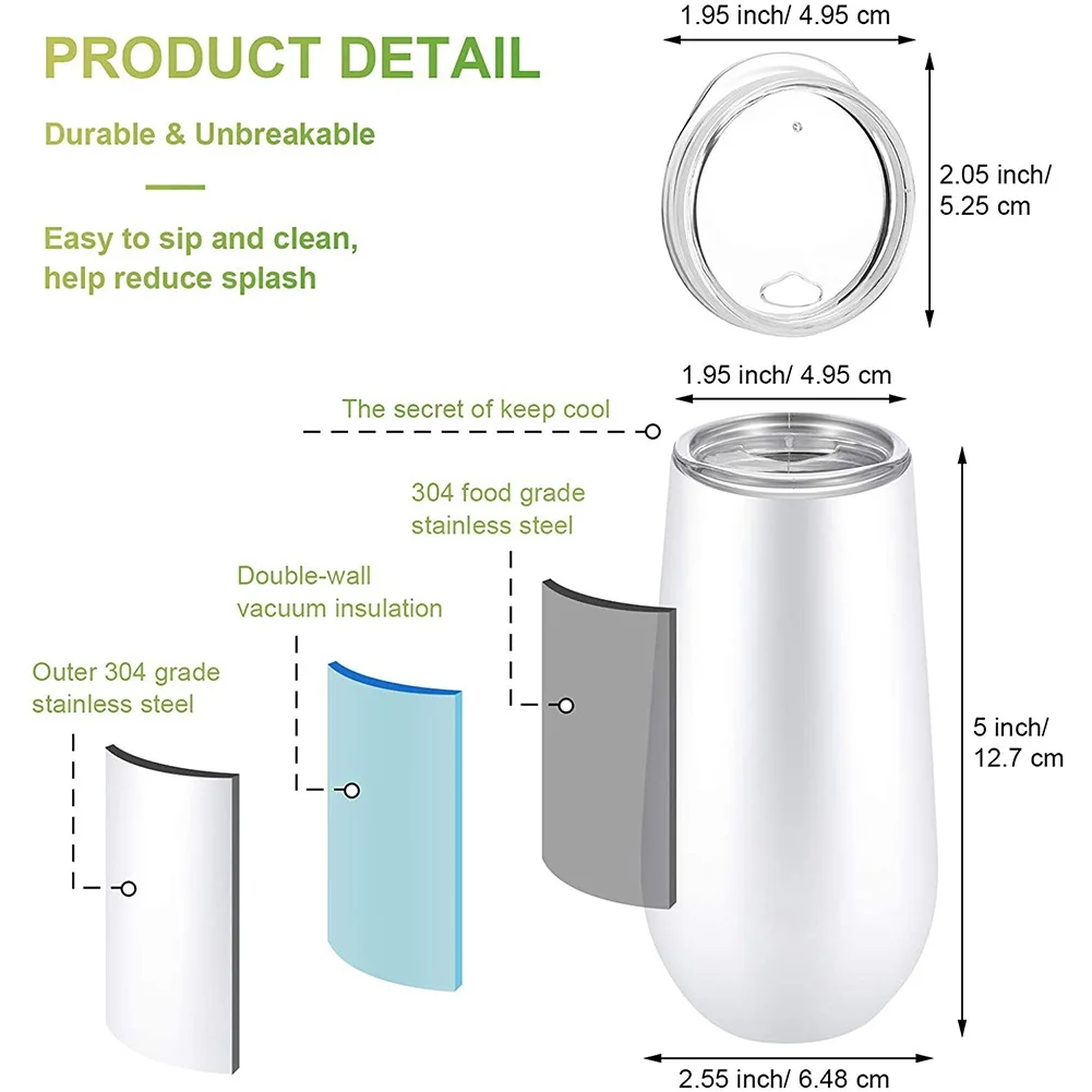 

8 упаковок, стакан для вина с крышками, 6 унций