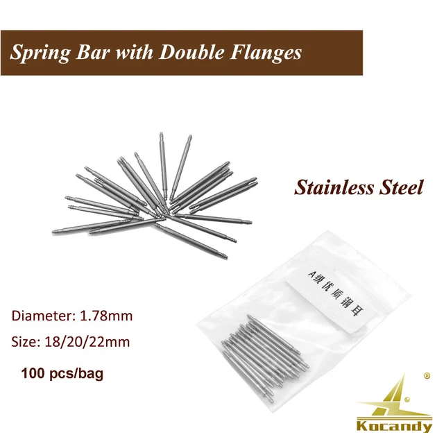 360 Barre A Molla Per Orologi - Acciaio Inox 1.5mm, Lunghezze 8-25mm, Con Strumento - Foto 6