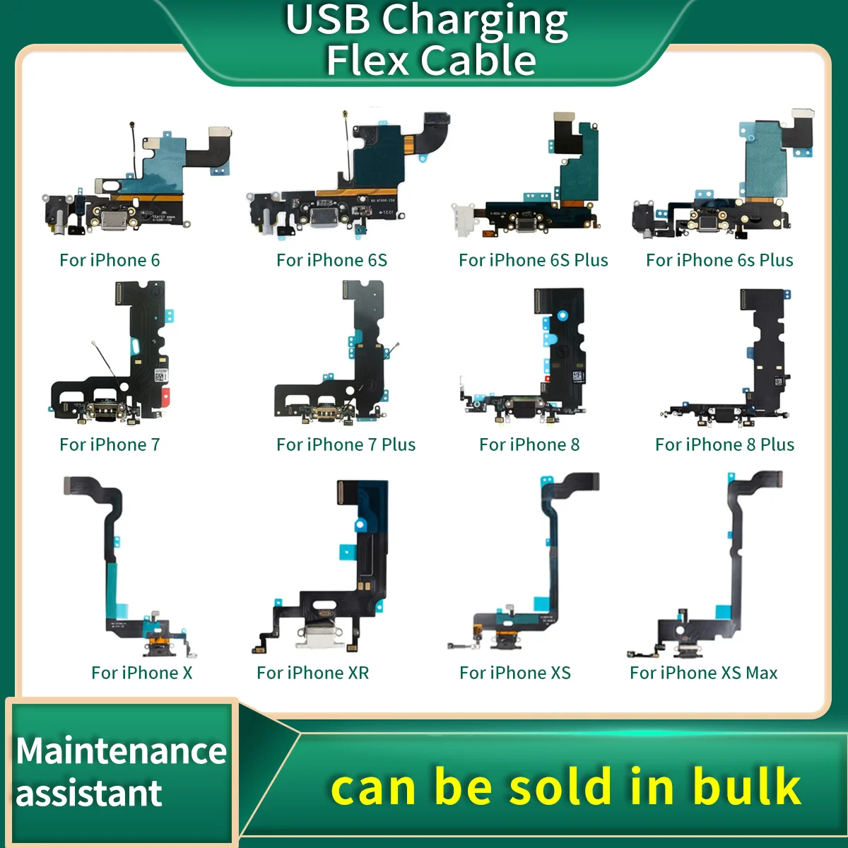 new USB Charging Flex Cable For iPhone 6s 6P 6SP Plus XR XS