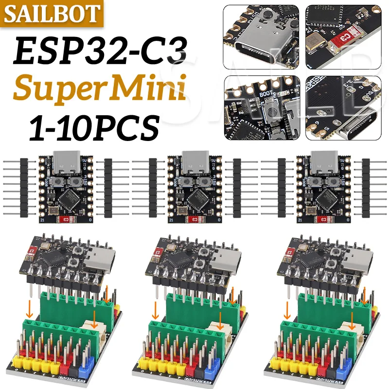 บอร์ดพัฒนา ESP32-C3 สุดคุ้ม WiFi Bluetooth สำหรับ Arduino