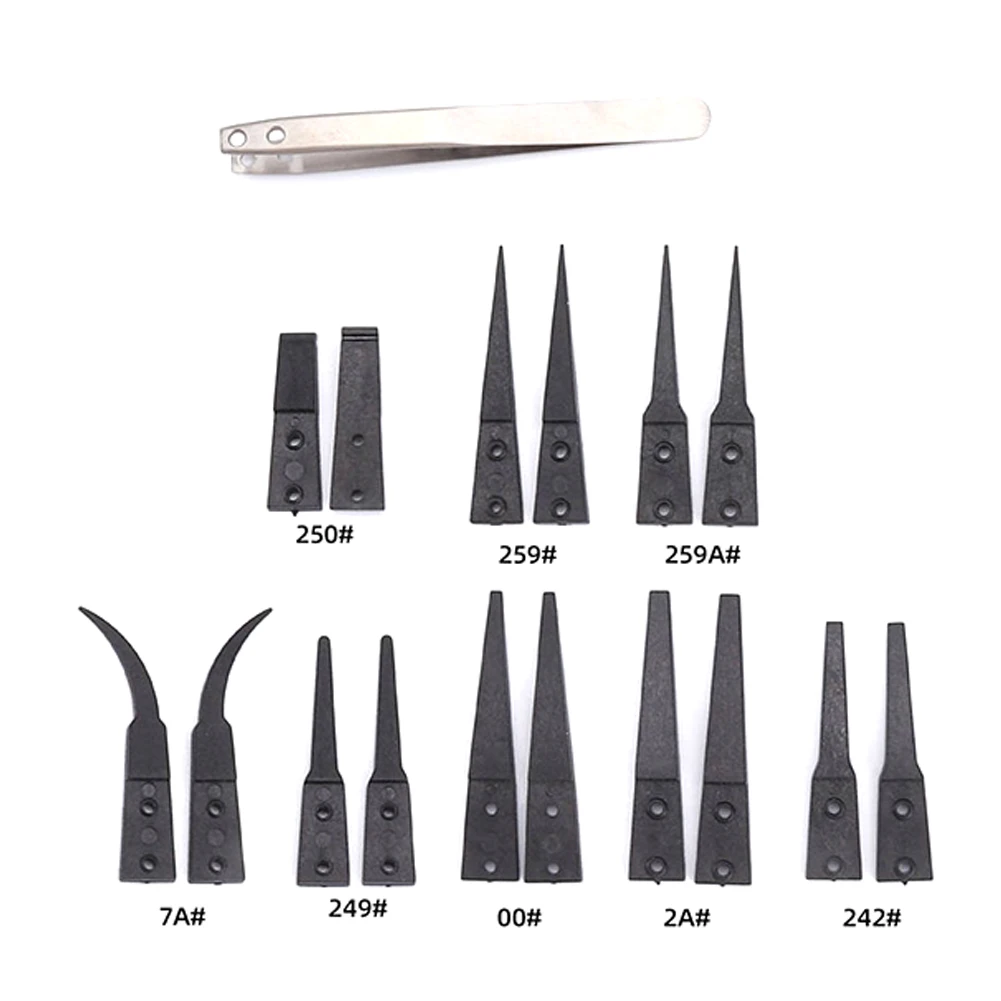 ESD Anti-Static Tweezers Industrial Tweezers With Replaceable Carbon Fiber Tips 1pc ESD-00 ESD-2A ESD-7A ESD-242 ESD-249 ESD-250