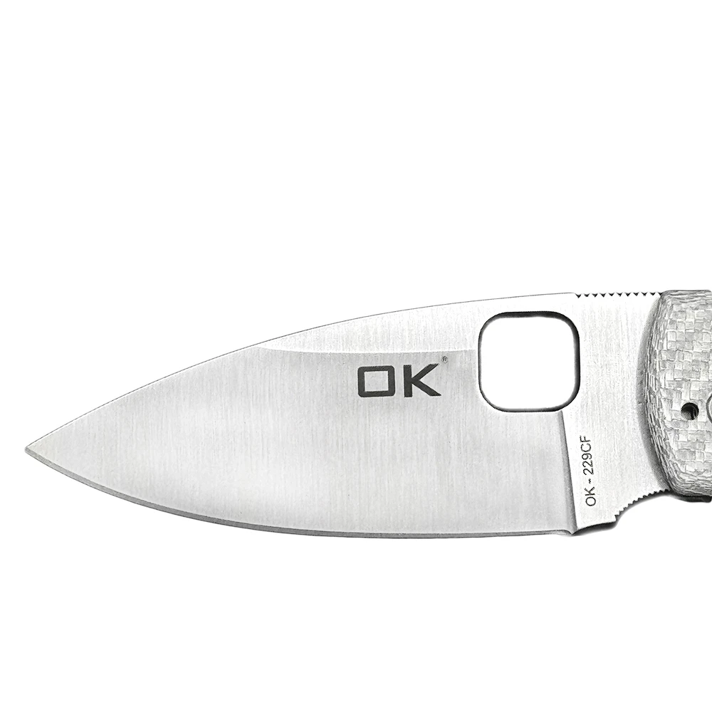 Limited edition OK-229CF Ceramic Bearing Carbon Fiber Handle M390/S35VN Blade Folding Knife Outdoor Camping Hunting Pocket Knife 3