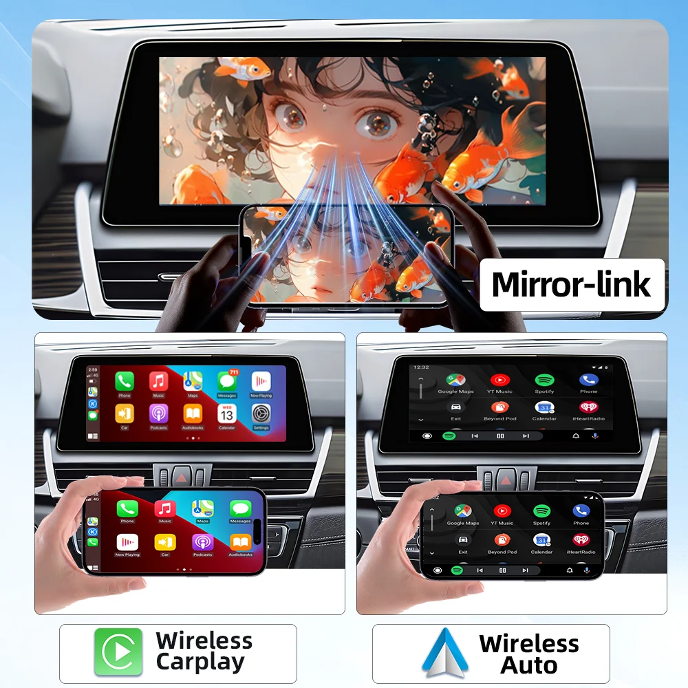 Para BMW Serie 2 F45 F46 NBT EVO NUEVO Reproductor Multimedia Inalámbrico Carplay para Auto, Pantalla Táctil de Video, Monitor Android Auto, Sistema Linux 3