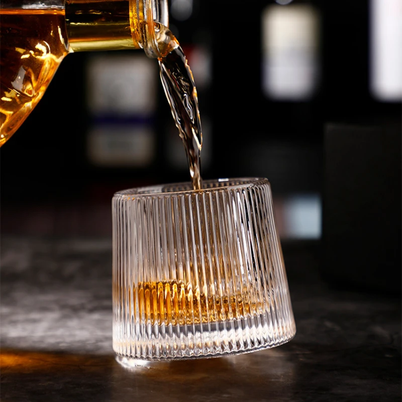 160ml Tumbler Whiskey Glass Rotary Cup Creative Shake Cup Personalized Cocktail Decompression Rotary Drinking Bottle