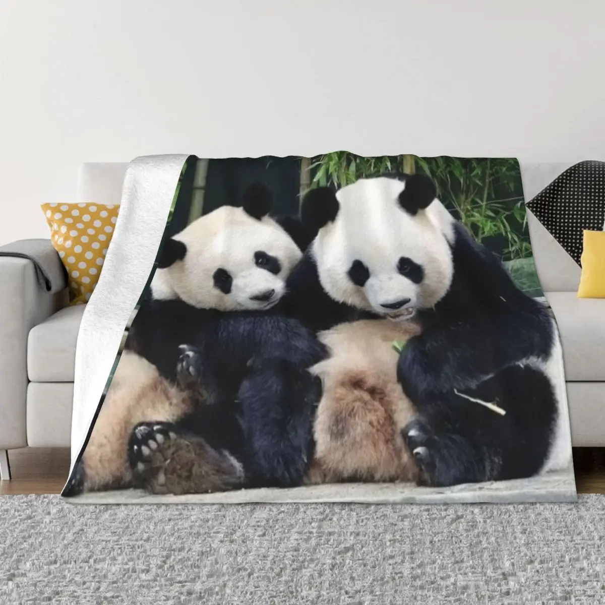 

Одеяло в виде животных Fubao, панда Фу Бао, очень теплое декоративное одеяло для кровати, долговечное, для путешествий, кемпинга