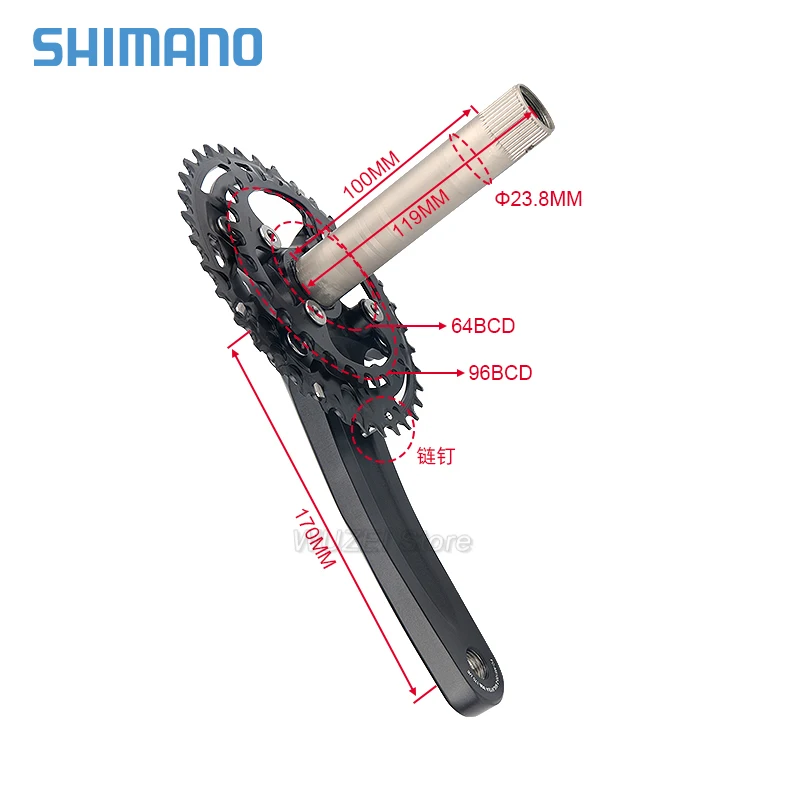 パーツ SHIMANO DEORE M5100 set Korba Shimano Deore FC-M5100 175 - 4550170618339