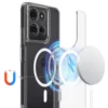 Case For Moto G75 Magsafe Magnetic TPU Acrylic Transparent All-wrap Scratch Proof Cover For Motorola G75 Shockproof Bumper 2