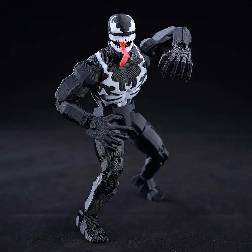 9L3D Printed Anime Characters Lucky Dummy 13 Action Figures Venom