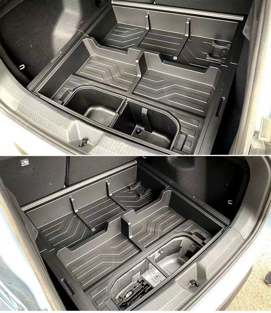 Organisateur De Coffre Pliable Pour Volkswagen ID. Buzz 2024 - Tissu Oxford 60L - Gris - Rangement Voiture Pratique