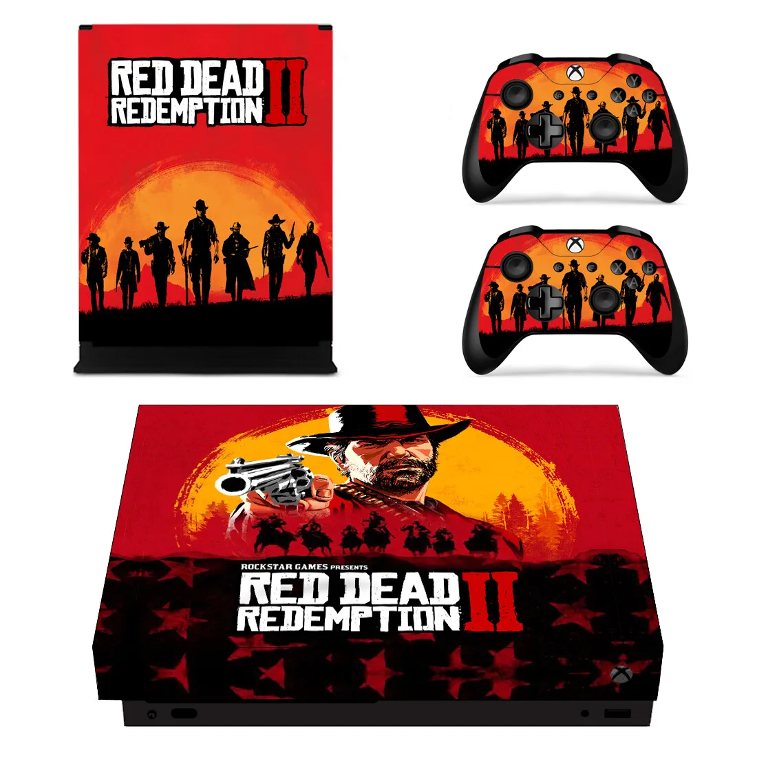 Red Dead Redemption 2 Skin Sticker Decalcomania Cover Per Xbox One X Console E 2 Controller Skin Vinyl