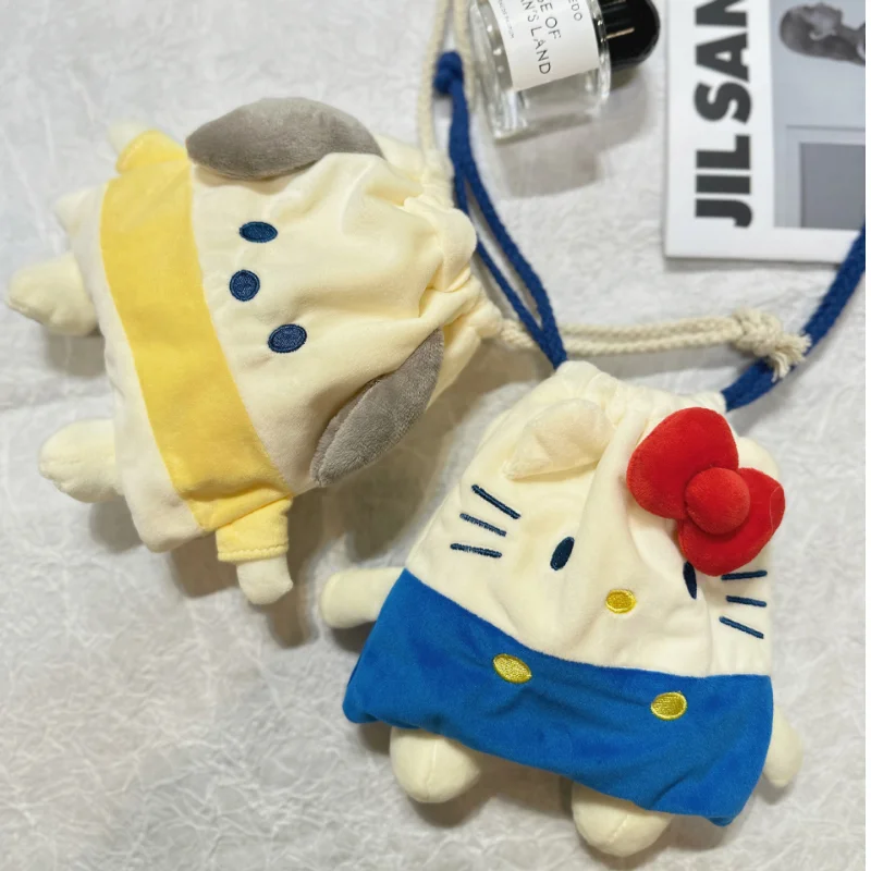 

Sanrio Hello Kitty Storage Bags Portable Travel Wash Bags Anime My Melody Makeup Organizer Students Cute Stationery Girls Gifts