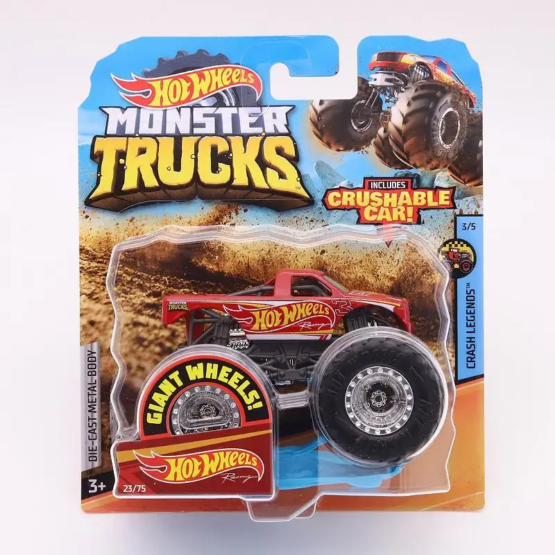 Hot Wheels Monster Trucks Collection, 1:64 Cars Diecast (Styles May Vary),  Includes Crushable Car FYJ44 - Advance Auto Parts