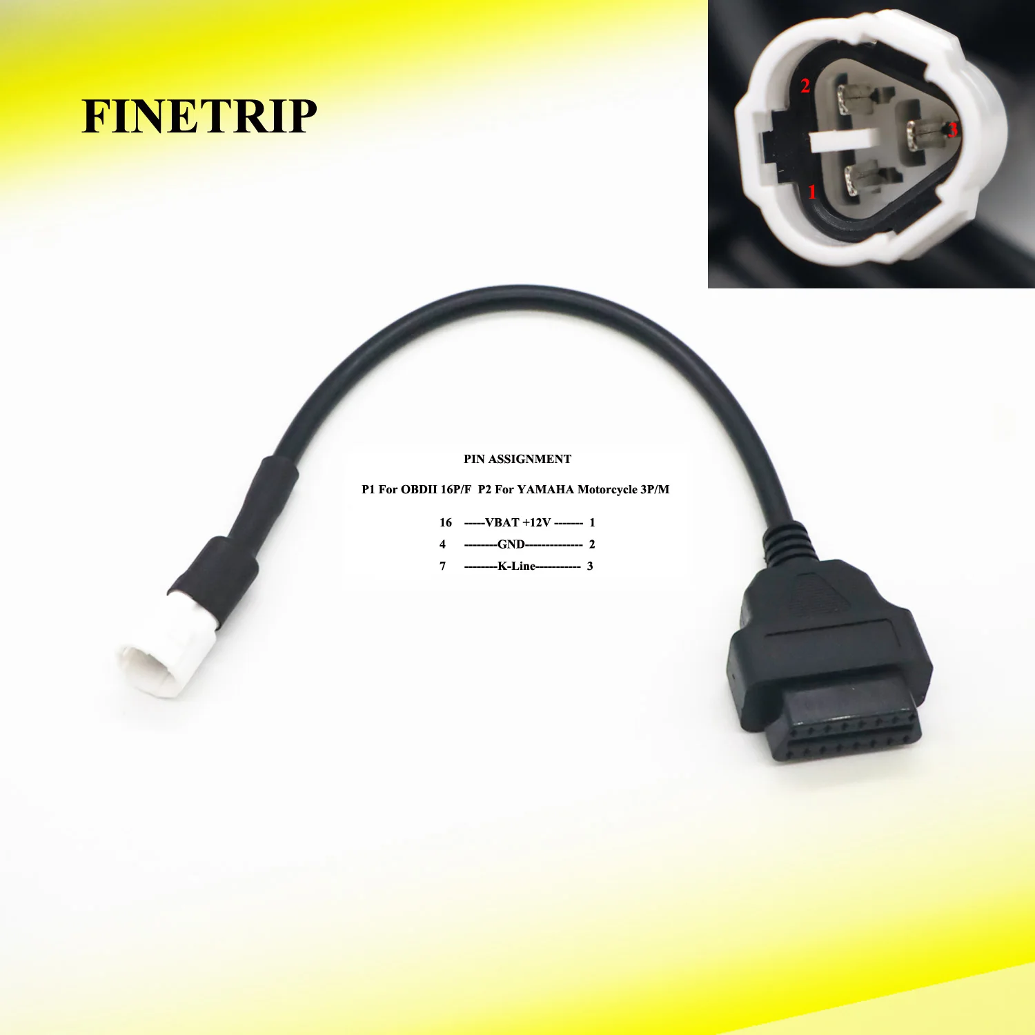 Motorcycle OBD2 Cable For Honda/Suzuki For YAMAHA For KYMCO For BMW For Ducadi For KTM Motorbike Diagnostics Connector Adapter