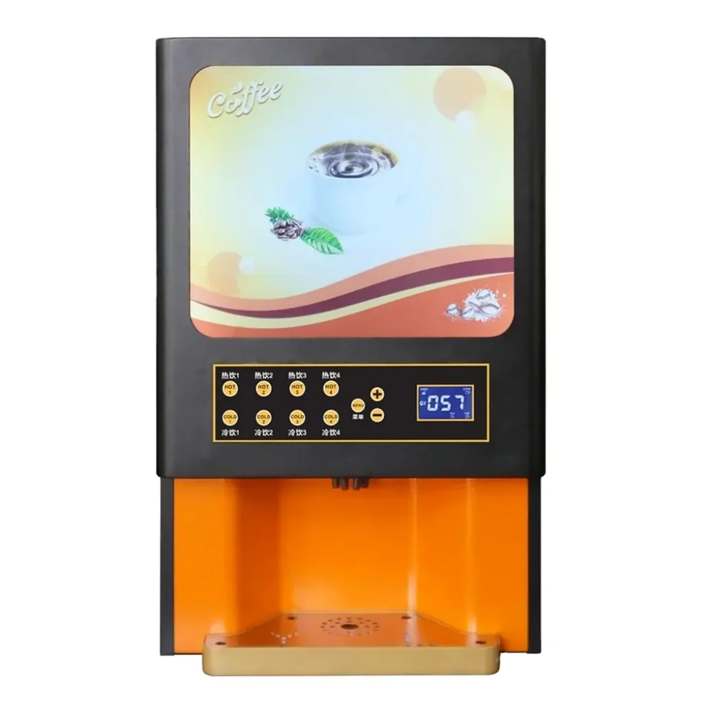 4 Flavors Hot and Cold Carbonated Drinks Vending Machine Bubble Tea Beverage Drink Dispensers Automatic Instant Coffee Maker itop fully automatic printing coffee puller printer food grade personalized pattern photo upload creative drink puller 110v 220v