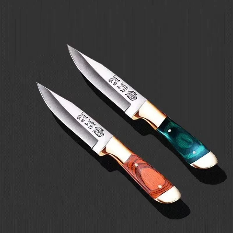 Description Picture 3 of itemFruit Knife Hand Held Small Knives For Lamb Eating Portable Dining Knife Kitchen Small Knife With Leather Cover keychain