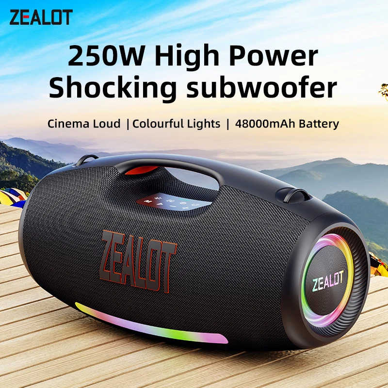 ZEALOT-S89 Portable Bluetooth Speaker, 250W StormBox Power With