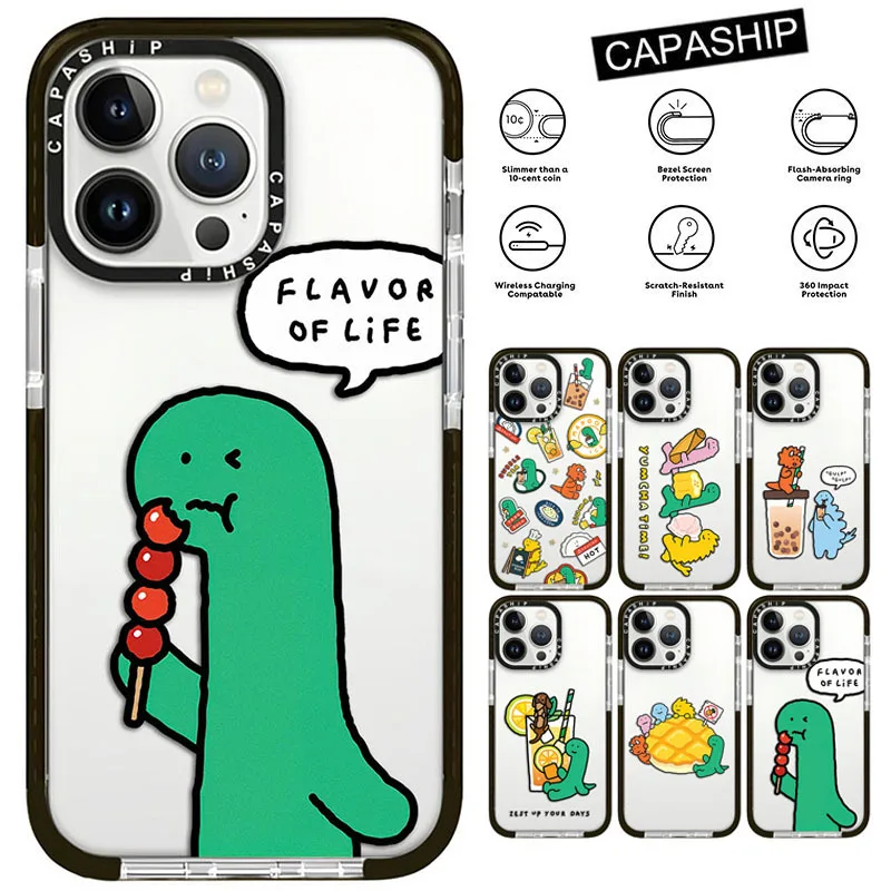 Cartoon Green Dragon Phone Case For iphone 16 15 14 13 12 11 Pro Max XR 7 8 Plus SE 2 3 Mini Soft TPU Shockproof Back Cover 1