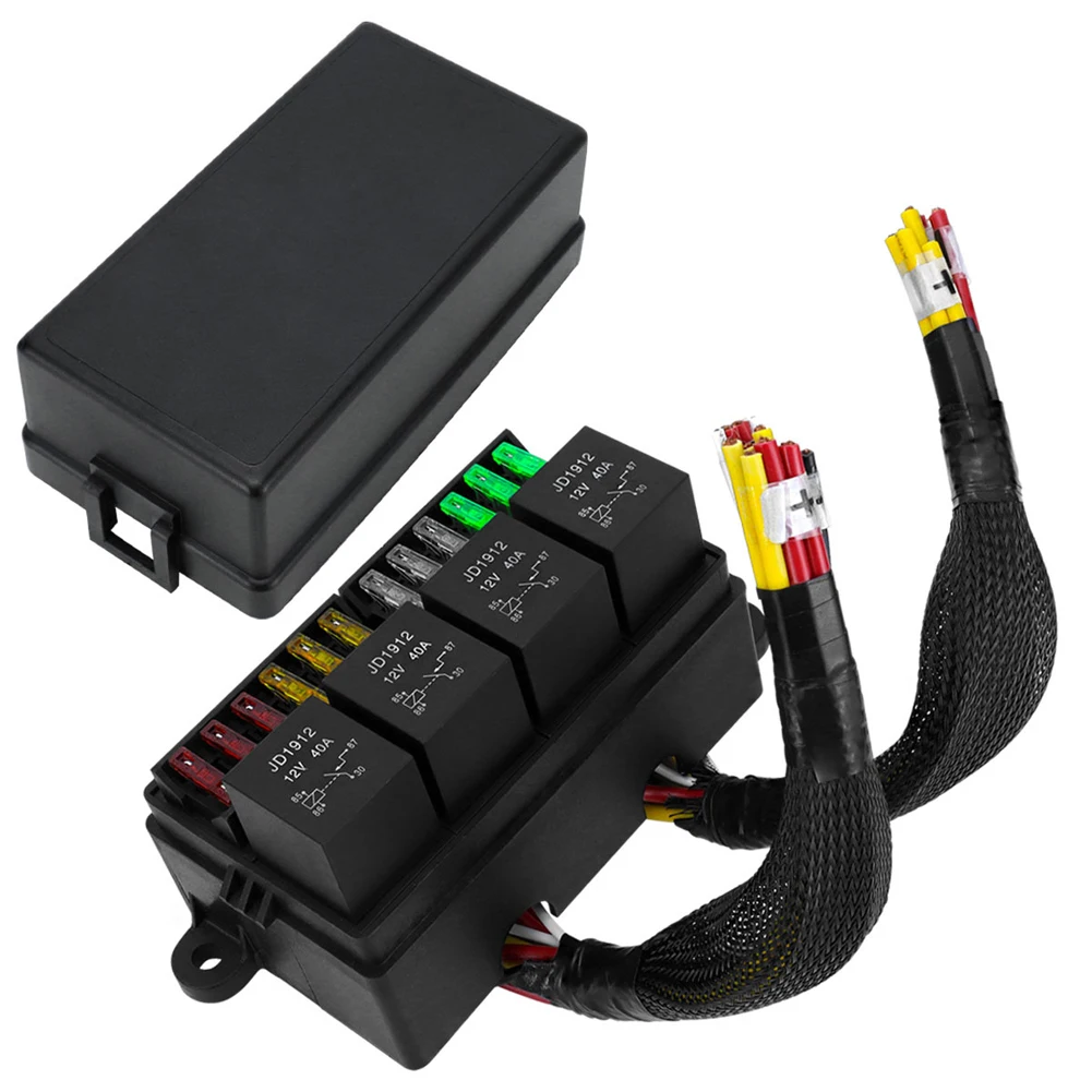 Fuse Box Holder Fuse Holder Power Distribution Block DC12V Auto Truck 12-Way Fuse Holder