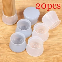 20Pcs Silicon Chair Leg Foot Covers Wooden Floor Protectors Non-slip Table Leg Pads Silent Wear Resistant Furniture Cushion Feet 1