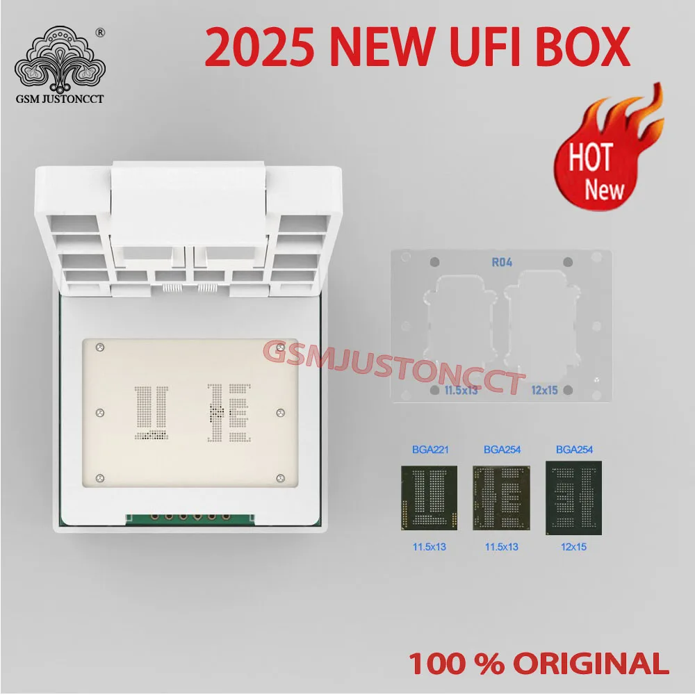 새로운 UFI 박스 세트 /Ufi 툴 박스+ EMMC 소켓 지원 FBGA 153/169/162/186/221/254 풀 EMMC 서비스 툴