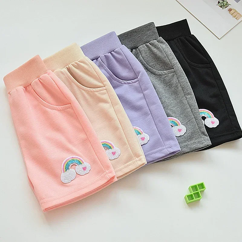 Baby Girls Shorts Summer Toddler Cartoon Printed Cotton Trousers Kids Casual Sports Short Pant Children's Clothing