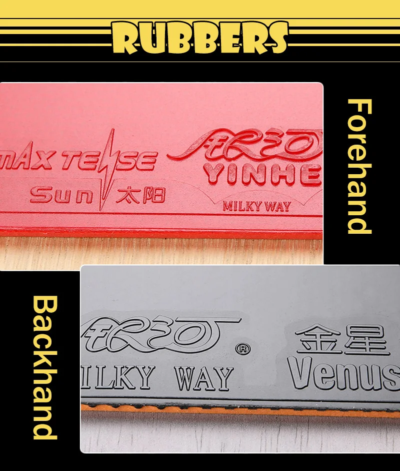 Yinhe 10-sterne Ping Pong Schläger 10B Carbon Offensive Pingpong Tischtennis Schläger für Zwischen Schnell Angriff mit Feinen control – Detail 5