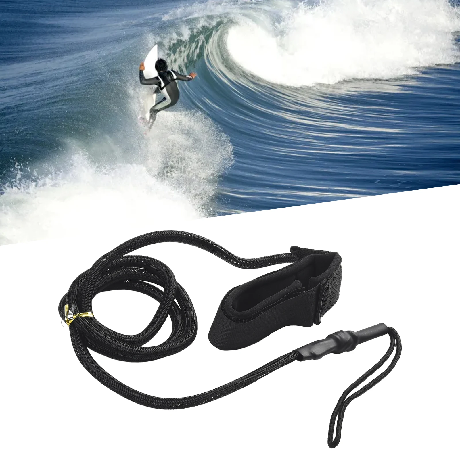 153Cm-240Cm Tavola Da Surf Paddle Guinzaglio Surf Guinzaglio Corda Tpu Tavola Da Surf Guinzaglio Soft Finger Guards Boogie Tavole Pagaie Accessori