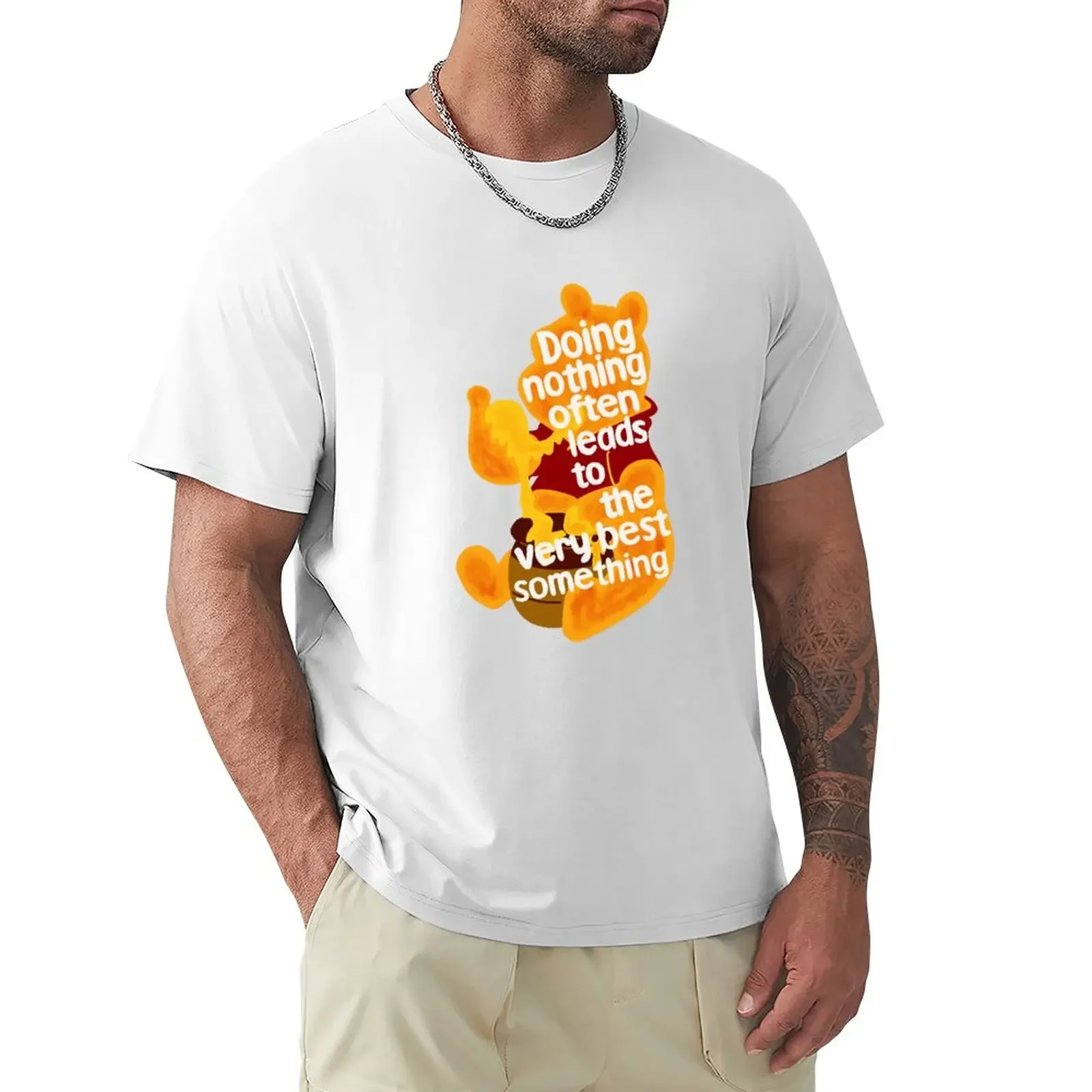 

Doing nothing bear T-Shirt customs cute tops oversized t shirts for men