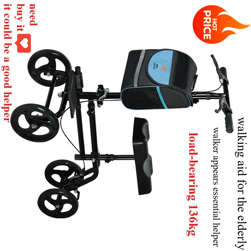 Sliding knee aid single leg injury helps the elderly rehabilitation training fractured walker appears essential