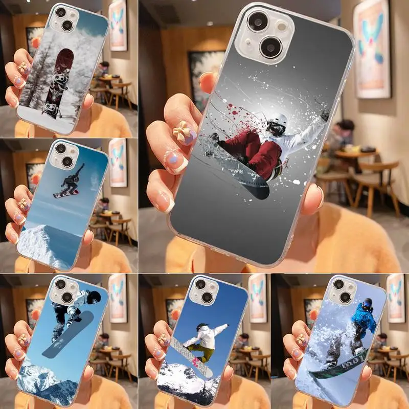 Custodia Per Telefono Da Snowboard Sportiva Per Iphone 7 8 Plus X Xr Xs 11 12 13 Se2020 Mini Custodia Iphone 14 Promax