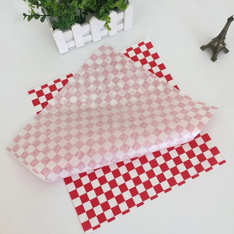 100 Pcs Food-Grade Greaseproof Wrapping Paper Sheets for Fast Food, Pizza, Burgers, and... - SKU FGWP1553 - UGI Packaging