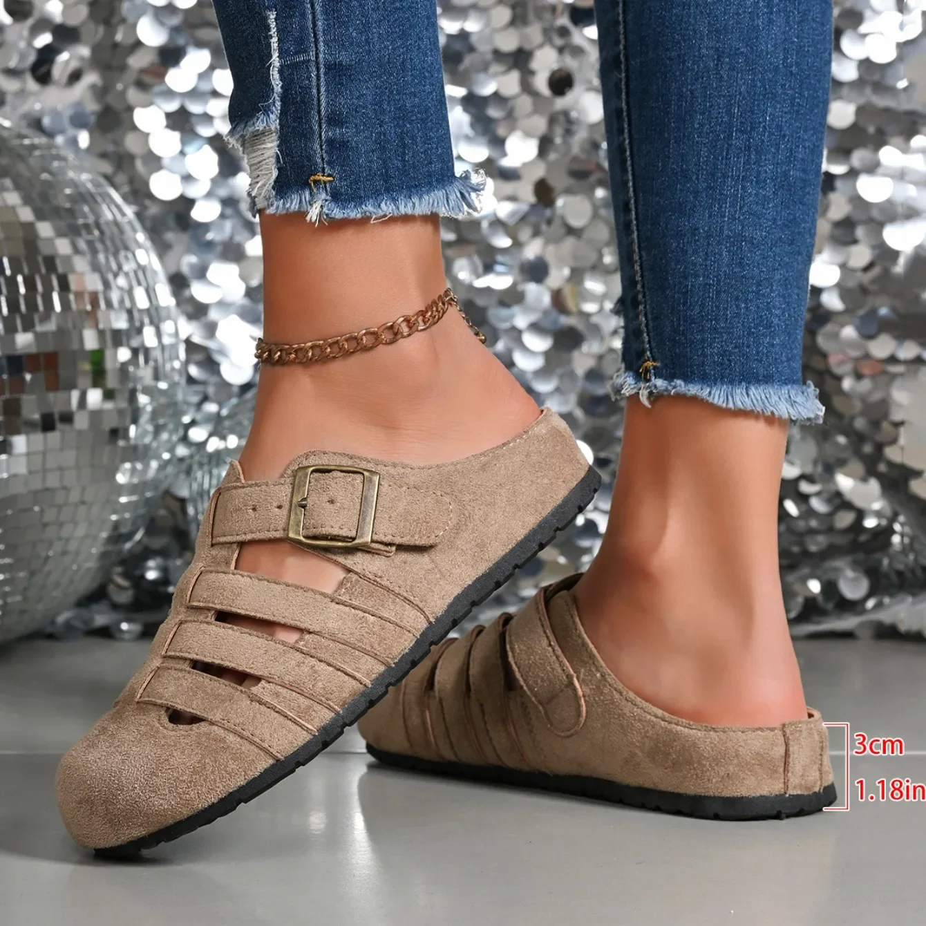 2026 Fashion Retro Soft Sole Non Slip Summer Round Toe Flat Shoes Comfortable Versatile Women Sandals_vogvips.com