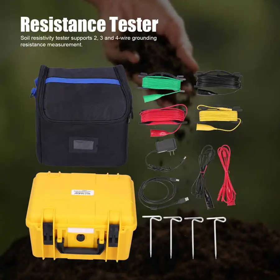 

ETCR3100C Soil Resistivity Tester 9000kΩm 2/3/ 4 wire Earth Resistance Meter 30.00kΩ IP65 Protection Grade Range 30.00kΩ