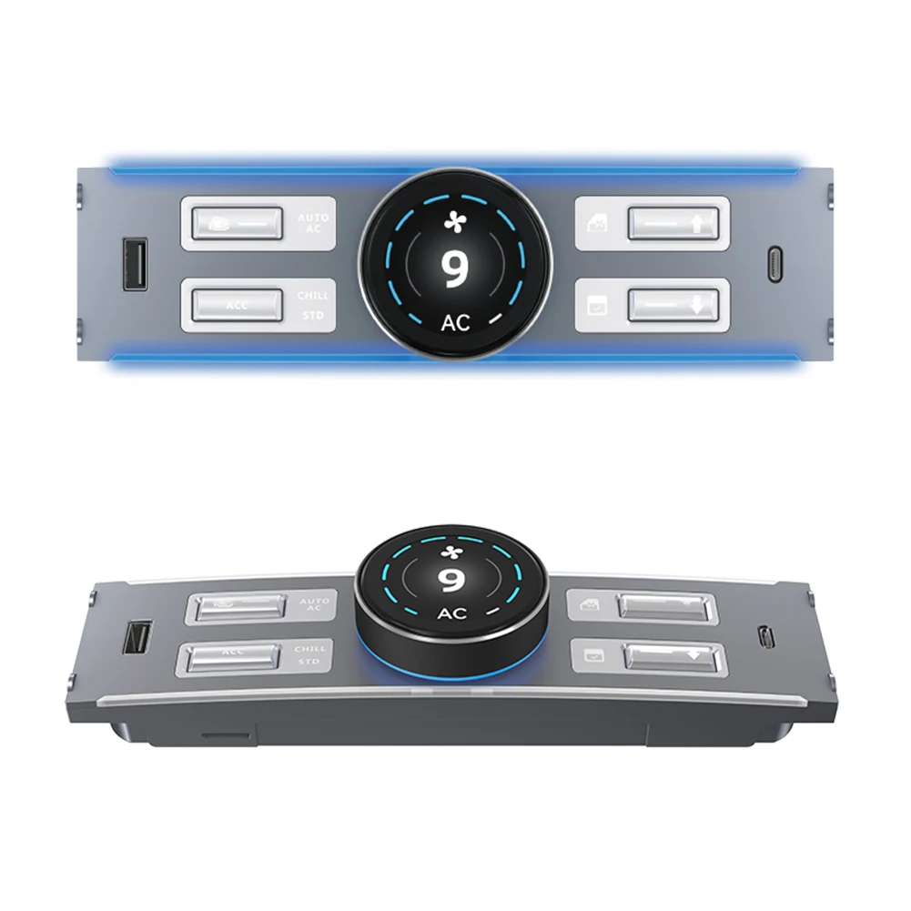 Smart Center Control Expansion Dock Station USB Type C LCD Intelligent Physical Button Knob for Tesla Model Y Model 3 2021-2024