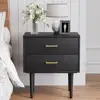 2 Drawer Nightstand Bedside Table Storage Cabinet Modern Design Furniture Bedroom Living Room 2