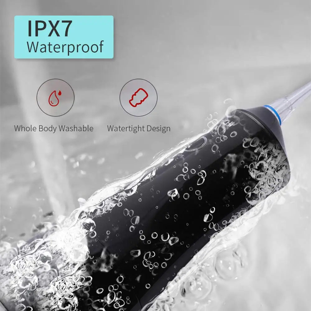 Oral Dental Irrigator Portable Water Flosser USB Rechargeable 3 Modes IPX7 200ML Water for Cleaning Teeth Clearance Price