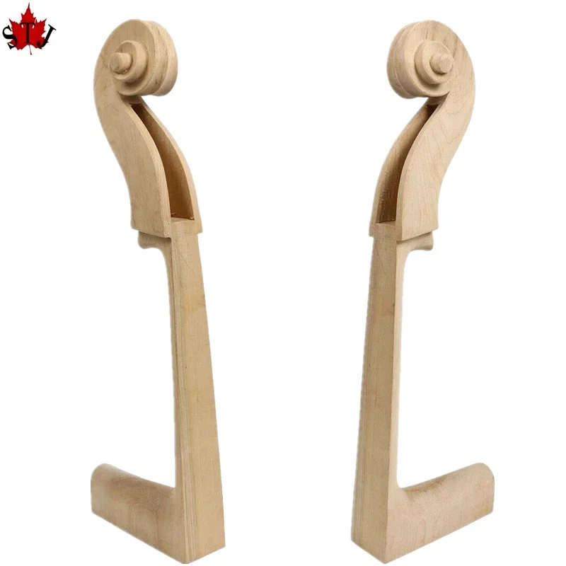 4/4，3/4，1/2，1/4 Cello Neck head High Quality Unfinished Scroll Maple Full size Unvarnished DIY Cello parts accessories