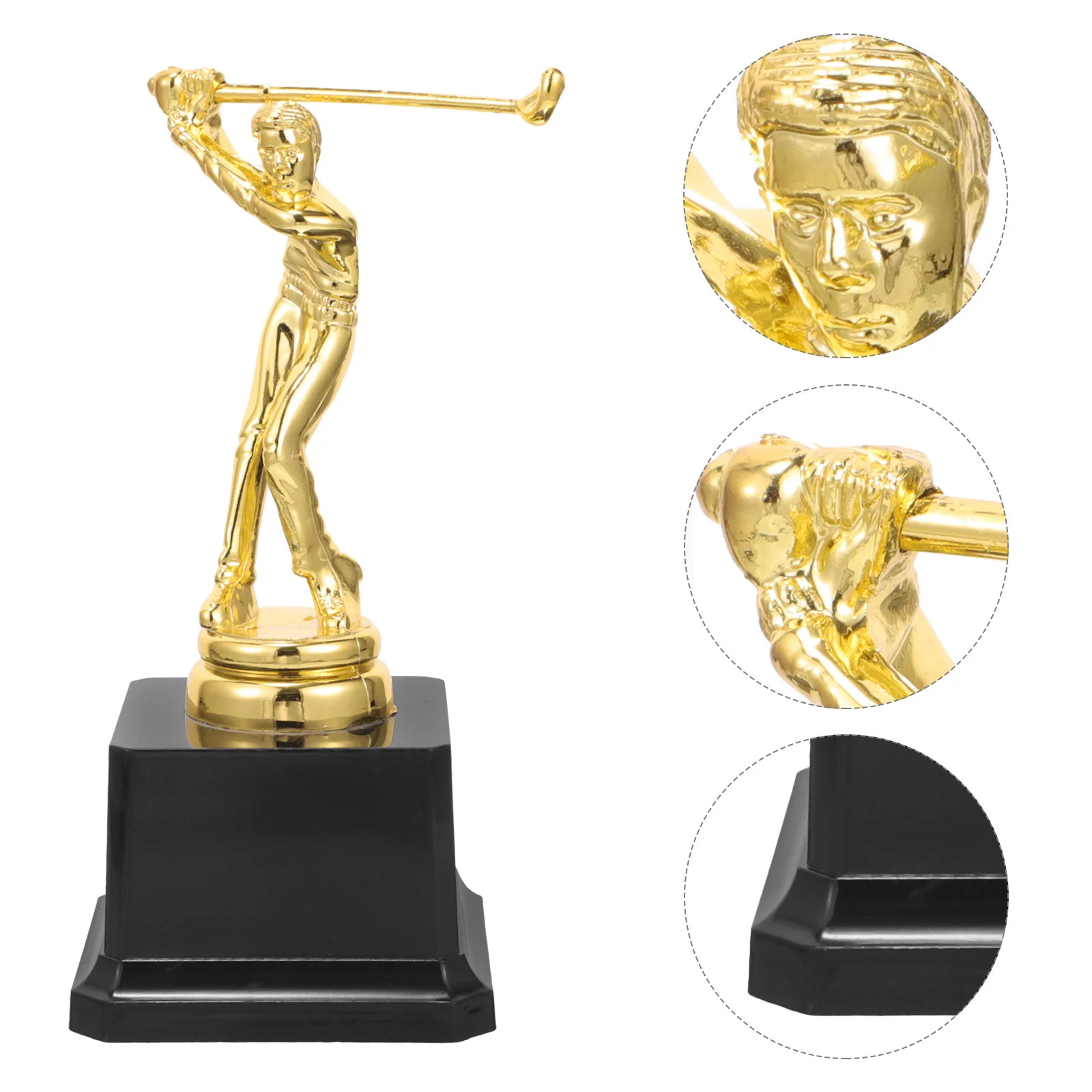 Golf Trophy Award Cup Abs Material Smooth Surface Stable Longevity Nameplate Statue Kids Competition Souvenirs Golfing Trophy