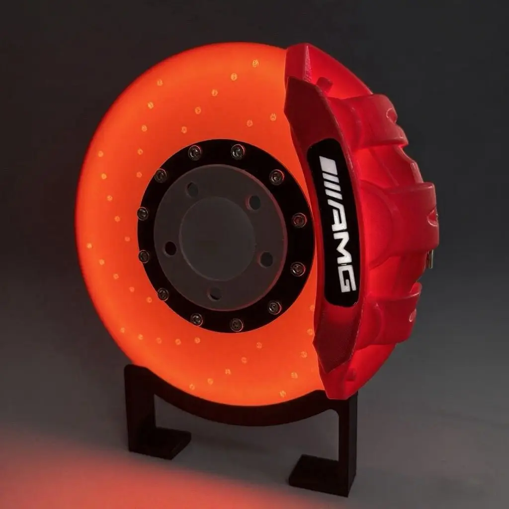 오리지널 나이트 라이트 3D 프린팅 발광 브레이크 디스크 캘리퍼 모델, LED..