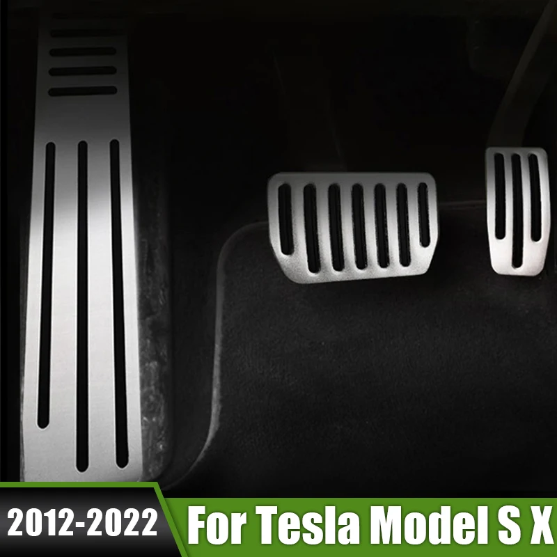 

For Tesla Model S X ModelS ModelX 2012- 2019 2021 2022 Car Foot Rest Pedal Accelerator Fuel Brake Pedals Cover Anti-Slip Pads