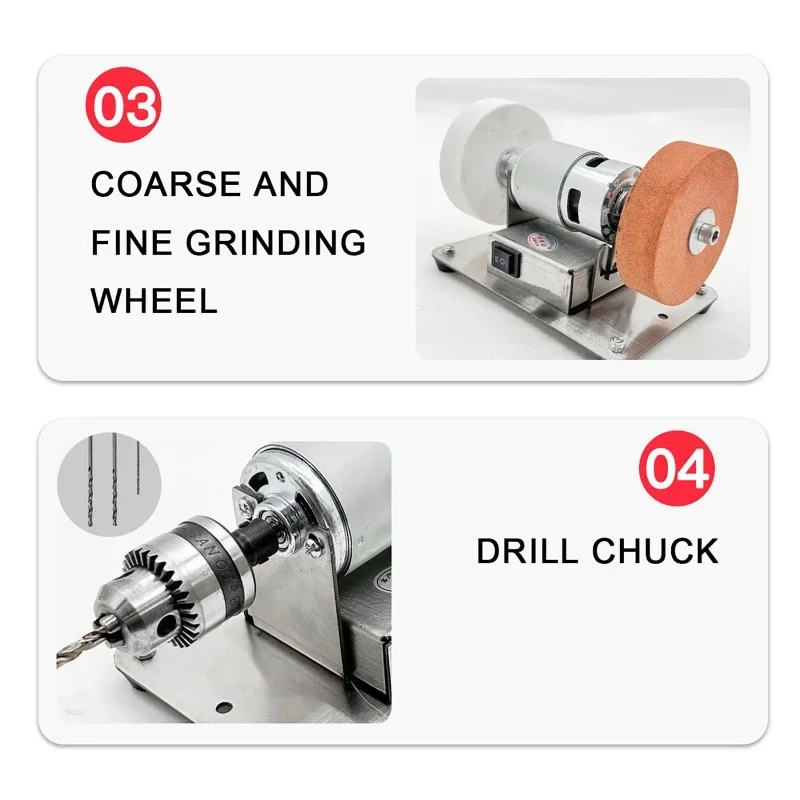 Electric Grinder 100W Electric Grinding Wheel Machine Artifact Table Grinder Motor Micro Polishing Grinding Stone Household Knife Sharpener