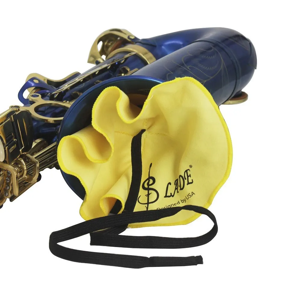 Microfiber Saxophone Inner Chamber Cleaning Cloth saxophone accessories saxophone cleaning tools saxophone cleaning cloth & Mouthpiece Brush for Alto Tenor Soprano Sax Woodwind Care Cleaning Tools
