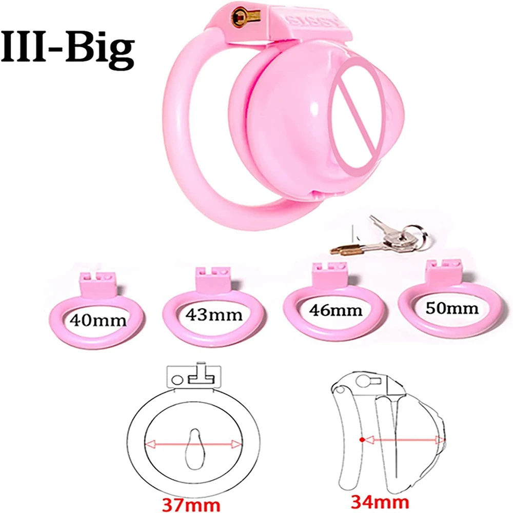 Pussy Liten Rosa Kvinna Kyskhet Bur Bondage Lås Bur Enheter Erotisk Urethral Lock Gay Ladyboy 18_voghion.com