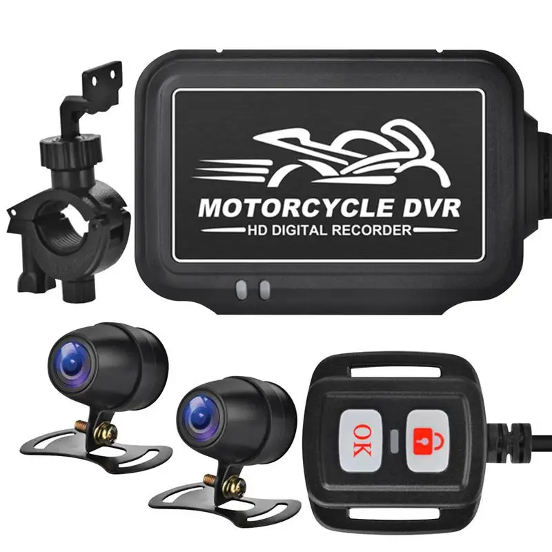 

Front And Rear Dash Cam Sports Recording Cam Motorcycle Dash Cam Camera 1080p Dual Wide Angle 150 Lens Sportbike Recording DVR