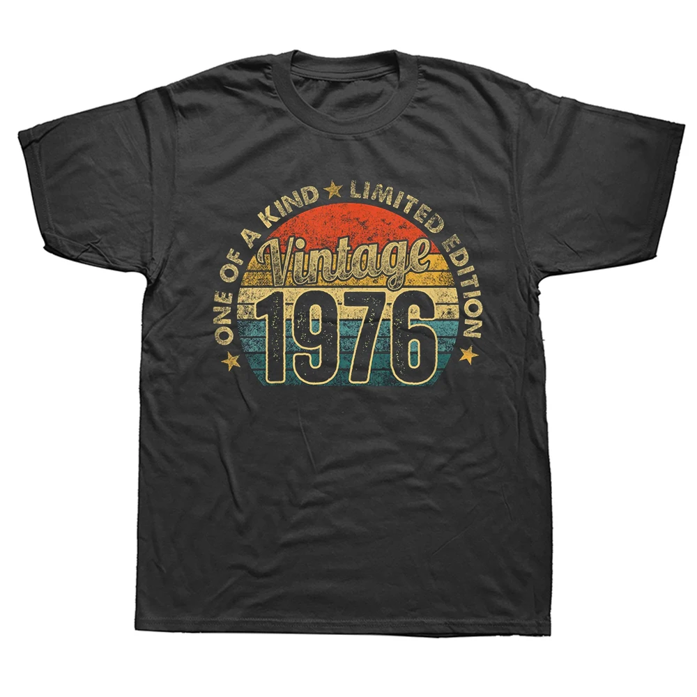 

47 Years Old Vintage 1976 Limited Edition 47th T Shirts Summer Graphic Cotton Streetwear Short Sleeve Retro Father Days T-shirt