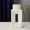 Nordic Square Vase, Ceramic High-End Decorative Pieces, Inset Style, Foreign Trade Hollowed Out Lines, Creative Flower Ware 5